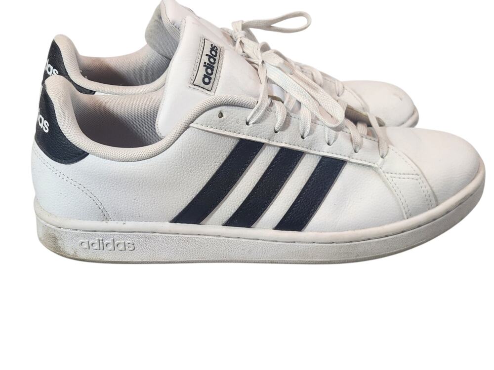 Adidas Grand Court White Black Stripe Sneakers Women's Size 11 Casual Shoes
